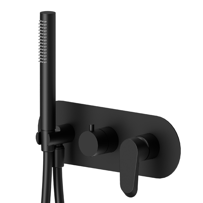 Смеситель для душа встраиваемый Newform Nio 68969E с ручным душем 2 потока внешняя часть