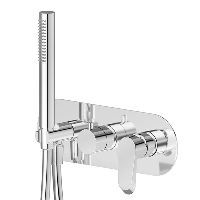 Смеситель для душа встраиваемый Newform Nio 68969E с ручным душем 2 потока внешняя часть ФОТО