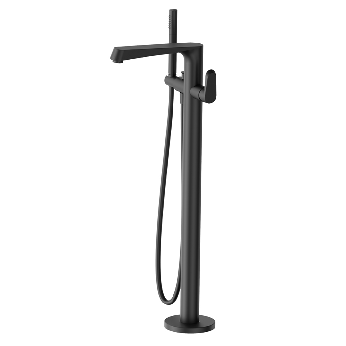 Изображение Смеситель напольный для ванны Newform Nio 68984E с ручным душем внешняя часть