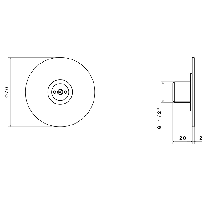 Форсунка Newform Atomizer Jets круглая из латуни 70 мм 690.M7.077 ФОТО