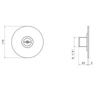 Форсунка Newform Atomizer Jets круглая из латуни 70 мм 690.M7.077 схема 2