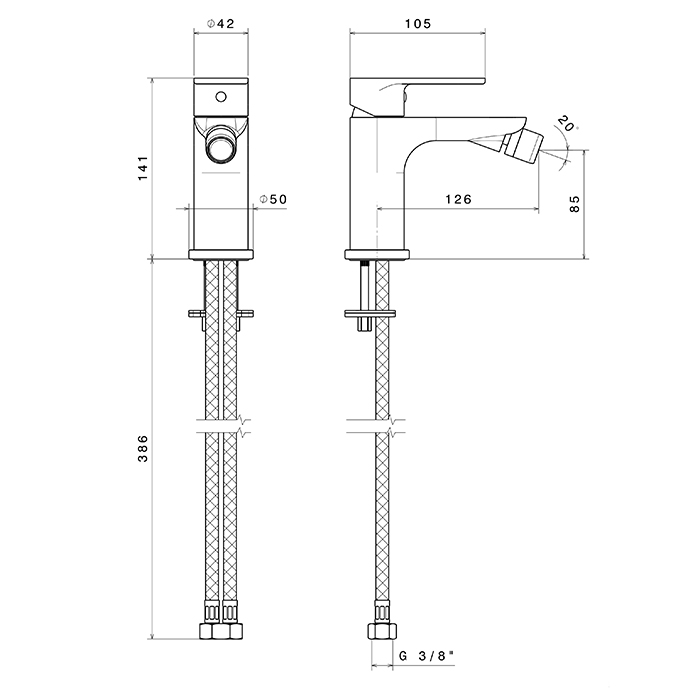 Смеситель для биде Newform Extro 69326.21.018 ФОТО