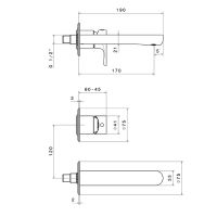 Смеситель встраиваемый для раковины Newform Linfa II 69428E внешняя часть схема 6 Смеситель встраиваемый для раковины Newform Linfa II 69428E внешняя часть схема 6