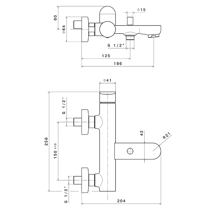 Смеситель для ванны Newform Linfa II 69440 с автопереключателем ванна-душ ФОТО