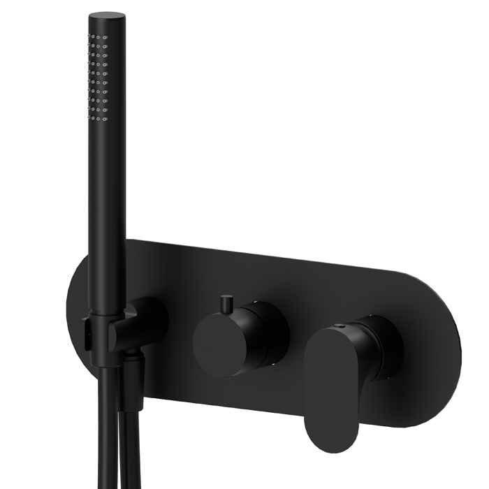 Встраиваемый смеситель для душа Newform Linfa II 69469E с ручным душем 2 потока внешняя часть