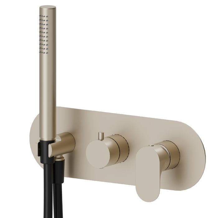 Встраиваемый смеситель для душа Newform Linfa II 69469E с ручным душем 2 потока внешняя часть ФОТО