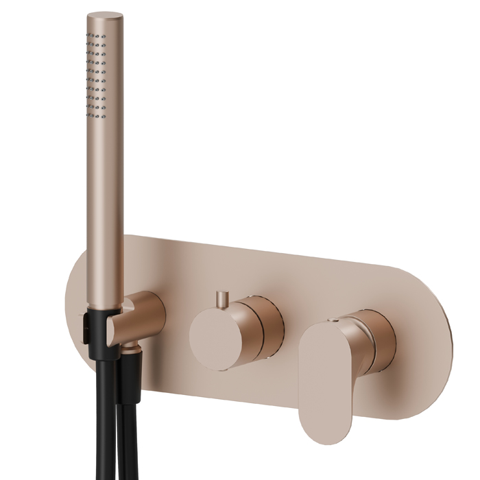 Встраиваемый смеситель для душа Newform Linfa II 69469E с ручным душем 2 потока внешняя часть ФОТО