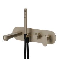 Смеситель встраиваемый для ванны Newform Linfa II 69472E с изливом и ручным душем внешняя часть схема 7