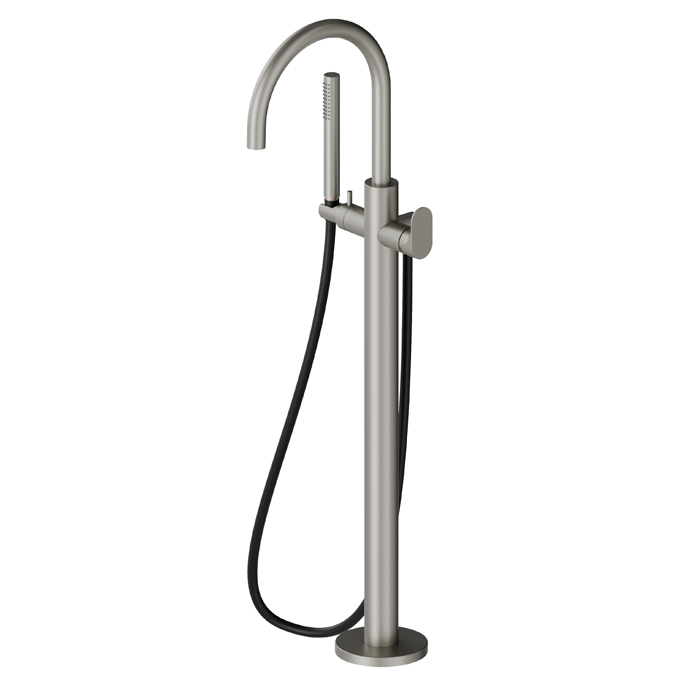 Напольный смеситель для ванны Newform Linfa II 69484E с ручным душем внешняя часть ФОТО