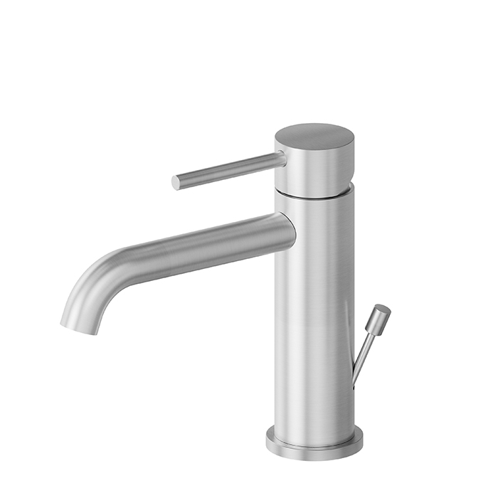 Смеситель для раковины на 1 отверстие Newform X-STEEL 316 69610X с донный клапаном излив 14.5 см