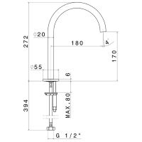 Излив для раковины Newform X-Steel 316 69639X схема 5