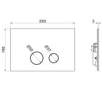 Панель смыва Newform X-Steel 316 69643X.59.064 совместимая с Geberit Sigma 8 и Sigma 12 схема 5