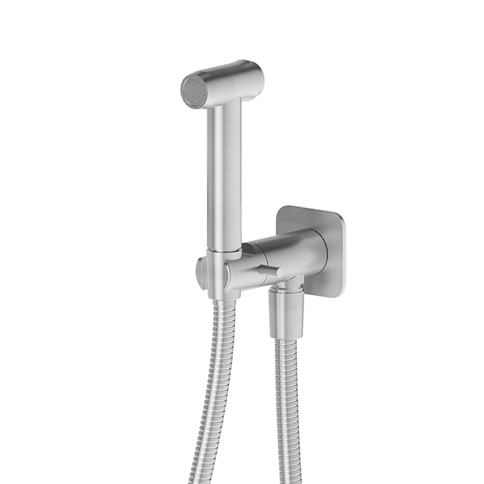 Изображение Гигиенический душ Newform X-STEEL 316 руч. лейка 69644X.50.050 уголок с держателем без смесителя INOX