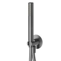 Ручной душ Newform X-Steel 316 69645X.59.064 кронштейн-уголок 1/2 шланг: 150 см PVD Brushed gun metal схема 1