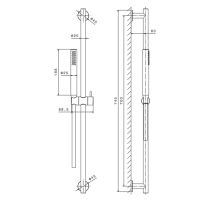 Душевой гарнитур Newform X-Steel 316 69656X штанга ручной душ шланг 150 см схема 6