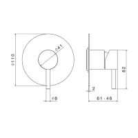 Смеситель для душа Newform X-STEEL 316 69675EX встраиваемый схема 5