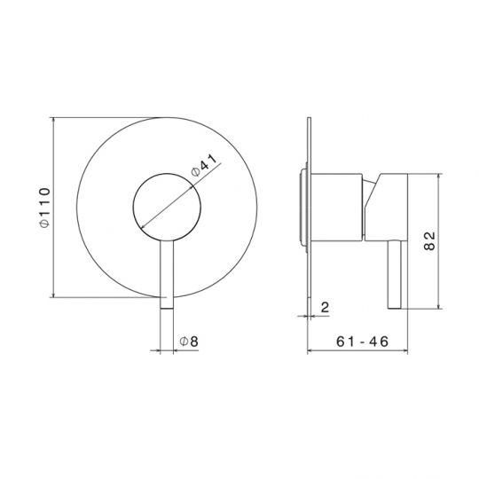 Смеситель для душа Newform X-STEEL 316 69675EX встраиваемый схема 5