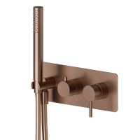 Смеситель для душа Newform X-STEEL 316 69679EX.50.050 на 2 выхода ручной душ кронштейн на декоративной платине (для 31030) схема 3