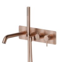 Смеситель для ванны Newform X-STEEL 316 69680EX встраиваемый с ручным душем излив 23.1 см схема 5