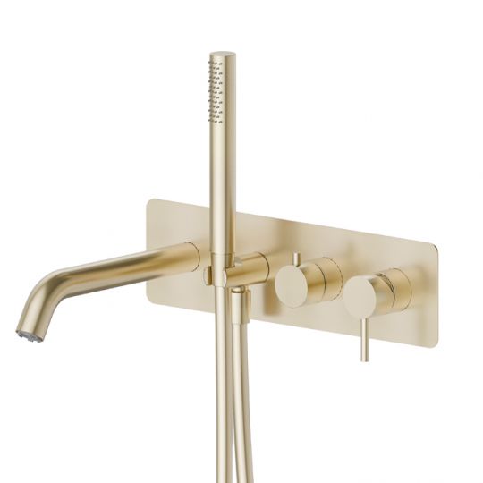 Смеситель для ванны Newform X-STEEL 316 69680EX встраиваемый с ручным душем излив 23.1 см схема 7