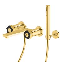 Смеситель для ванны Newform ParkLE 69740C с держателем для душа ручным душем и шлангом схема 2