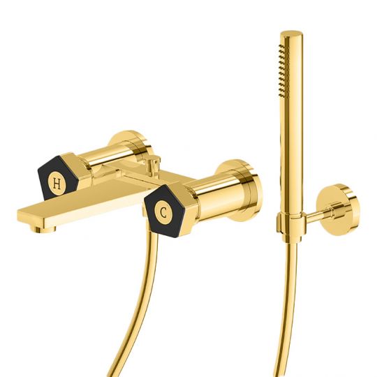 Смеситель для ванны Newform ParkLE 69740C с держателем для душа ручным душем и шлангом схема 2