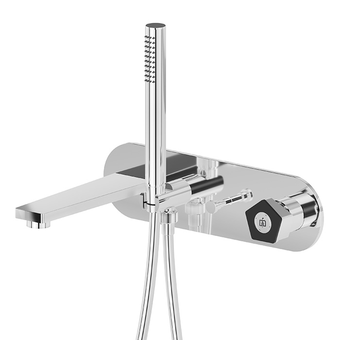 Изображение Смеситель для ванны Newform ParkLE 69771 настенный с ручным душем