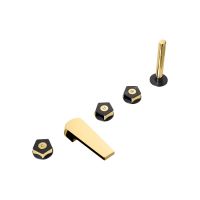 Смеситель Newform ParkLE 69782C на борт ванны 5 отверстий с ручным душем схема 3