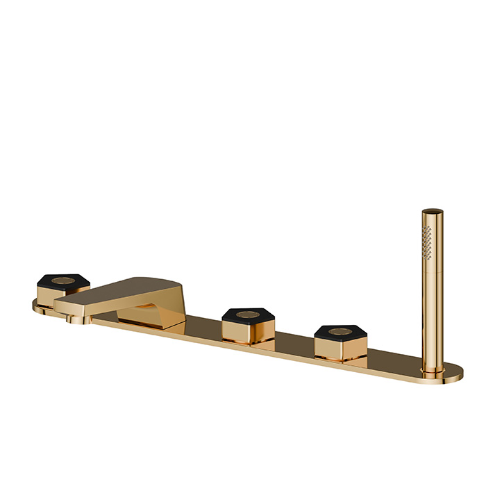 Смеситель для установки на борт ванны Newform ParkLE 69789C 5 отверстий с ручной лейкой ФОТО