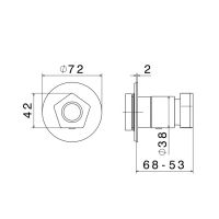Запорный вентиль Newform ParkLE 69806E настенный схема 3