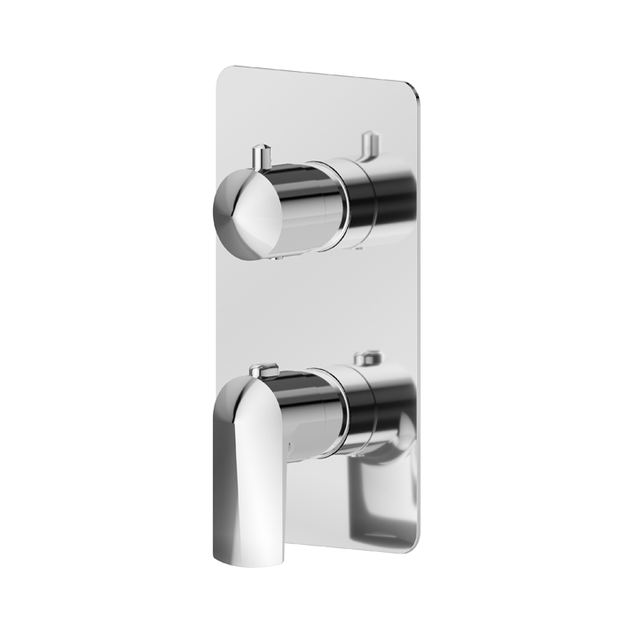 Изображение Смеситель термостат для душа Newform Delta Zero 69857E встраиваемый внешняя часть