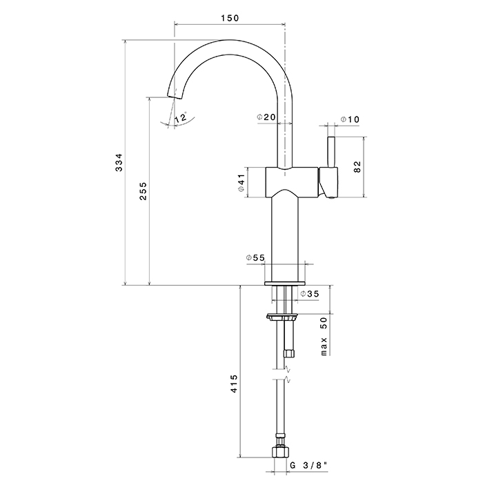 Смеситель для раковины Newform Blink 70815 высокий ФОТО