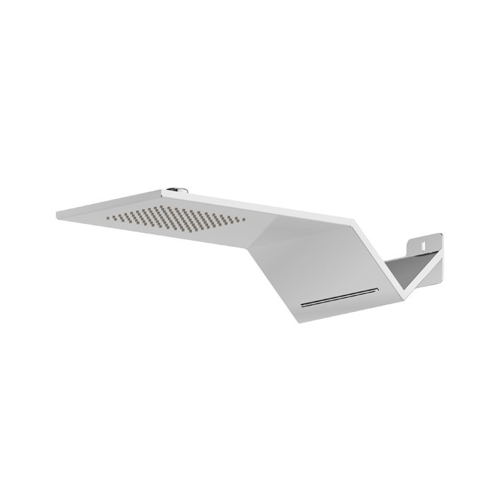 Верхний душ 52x25 см Newform Head Showers 71311.21.018 настенный с дождевой и каскадной струей хром