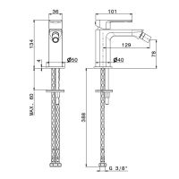 Смеситель для биде Newform Haka 72027 без донного клапана схема 10