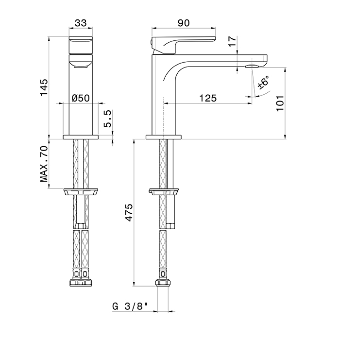 Смеситель для умывальника Newform B-Easy 72612 1 отверстие ФОТО