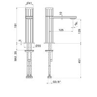 Смеситель для раковины Newform Ionika 72812.59.066 1 отверстие схема 2
