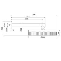 Верхний душ 30 см Newform Head Showers 72859.61.020 настенный схема 2
