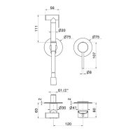 Гигиенический душ Newform Shut Off 885 внешняя часть схема 9
