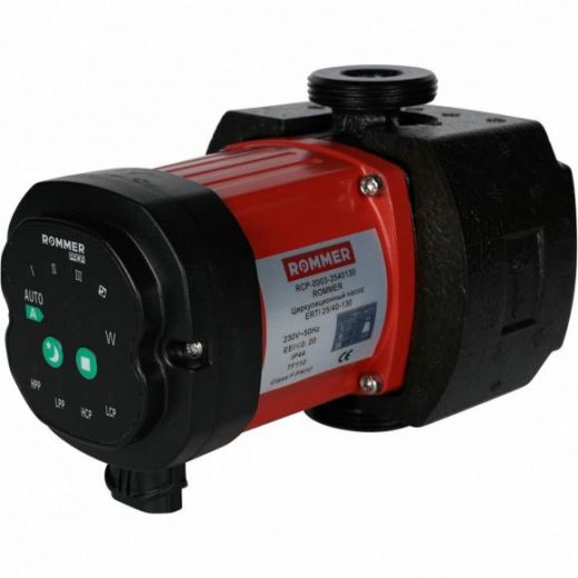 Насос циркуляционный ERTI 25/40-130 с гайками и теплоизоляцией ROMMER