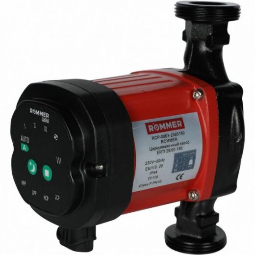 Насос циркуляционный ERTI 25/60-180 с гайками и теплоизоляцией ROMMER