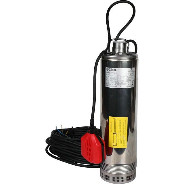 Насос колодезный с поплавком 90/42, кабель 20 м STOUT