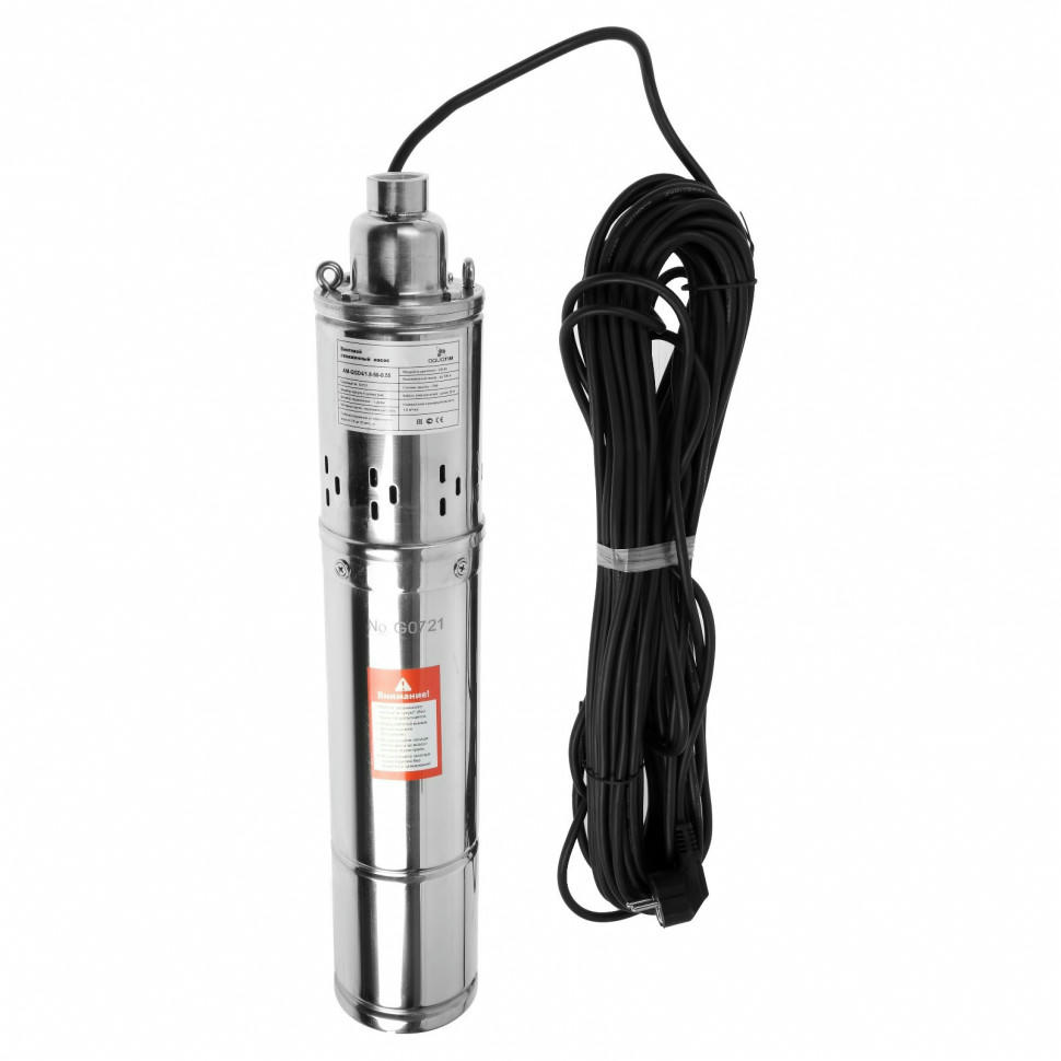 Насос скважинный AM-QGD3.5/1.8 550 Вт, напор 50 м, 58 л/мин, кабель 20 м TIM