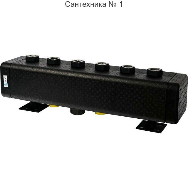 Коллектор распределительный стальной 3 отопительных контура в теплоизоляции DN 32 STOUT