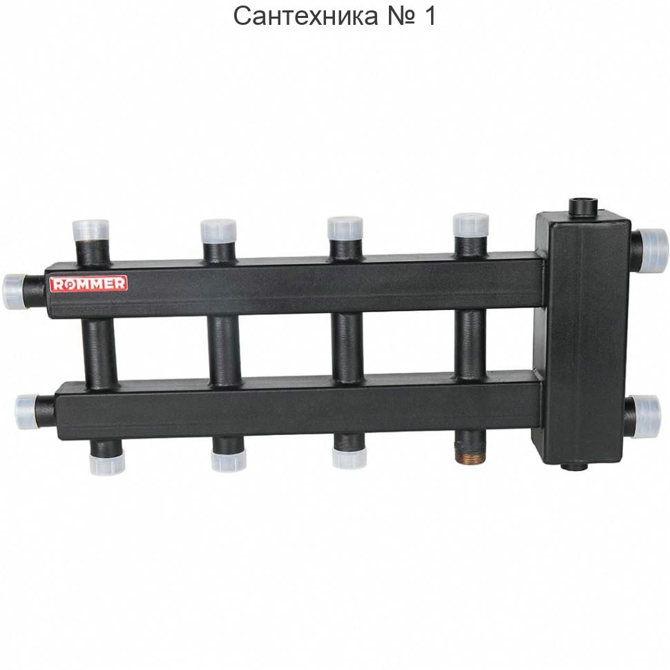 Коллектор (дублер компакт) с гидроразделителем на 2+2+1 контура до 60 кВт ROMMER