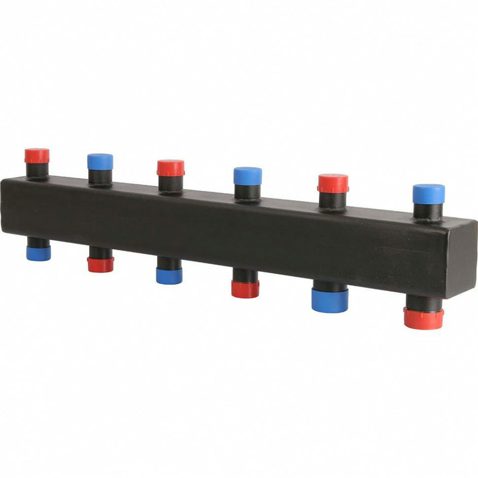 Коллектор распределительный стальной 3(5) отопительных контура 1х1 1/4" ROMMER