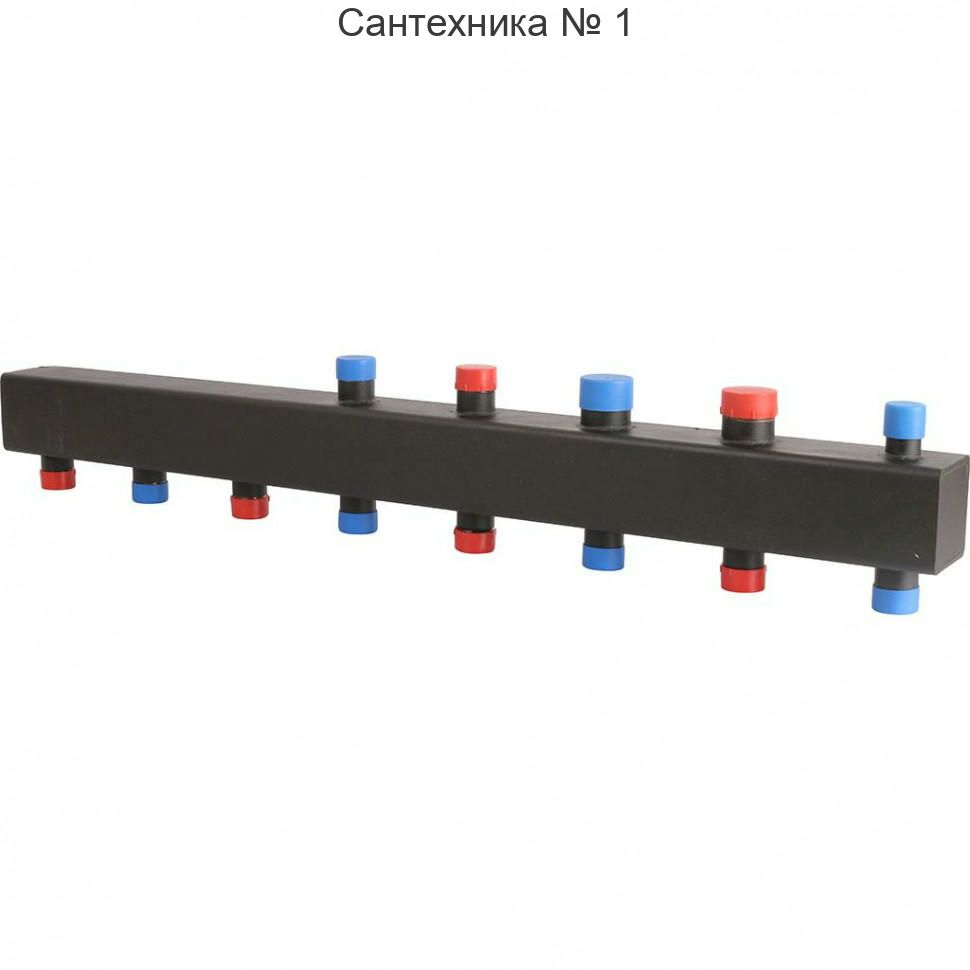 Коллектор распределительный стальной 4(5) отопительных контура 1х1 1/4 ROMMER