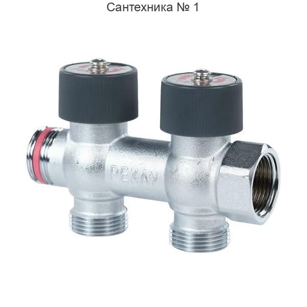 Коллектор распределительный G 3/4 2 отвода G 3/4 РЕХАУ