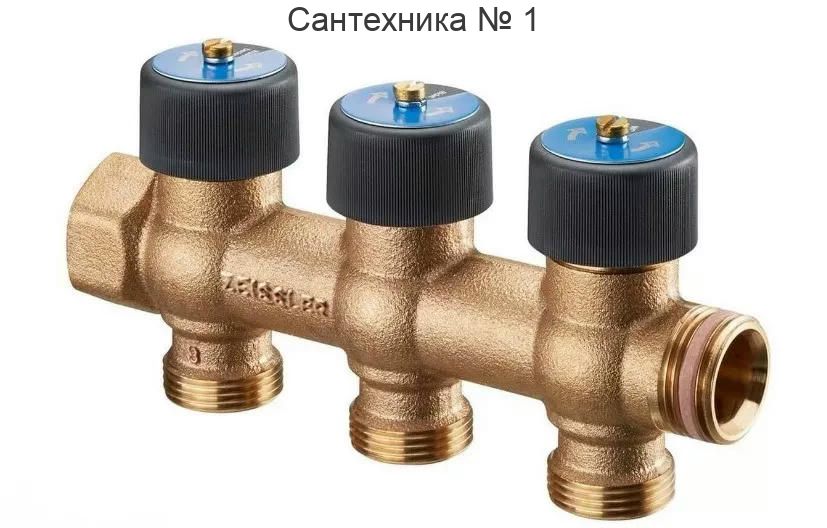 Гребенка распределительная 3/4" на 3 отвода 3/4" EK ZEISSLER