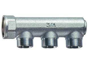 Коллектор концевой 3/4" с 2 отводами М24х19, 36 мм FAR