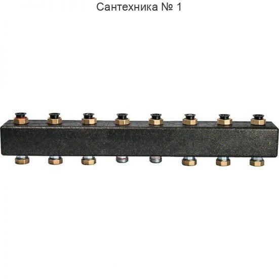 Настенный распределительный коллектор на 6-7 отопительных контура Meibes